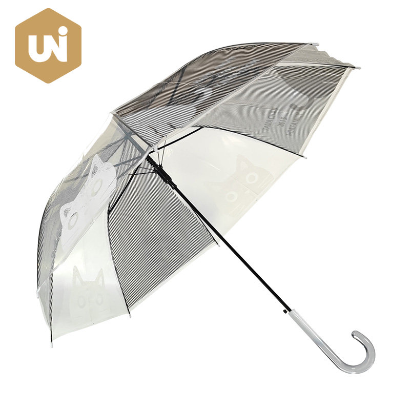 Doorzichtige POE-regenparaplu
