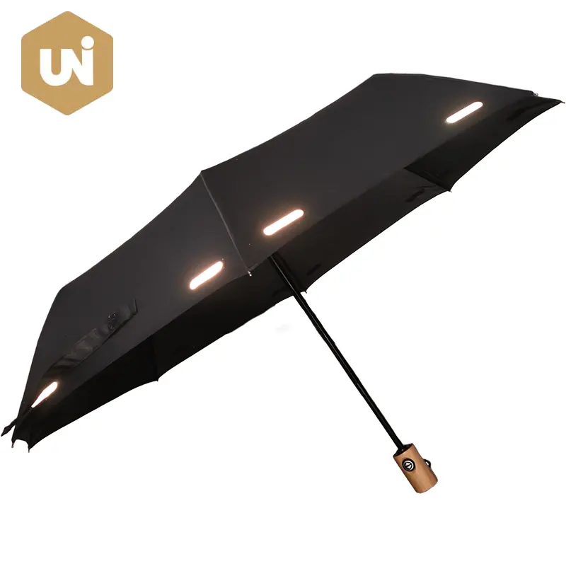 Paraplu met reflecterende strips